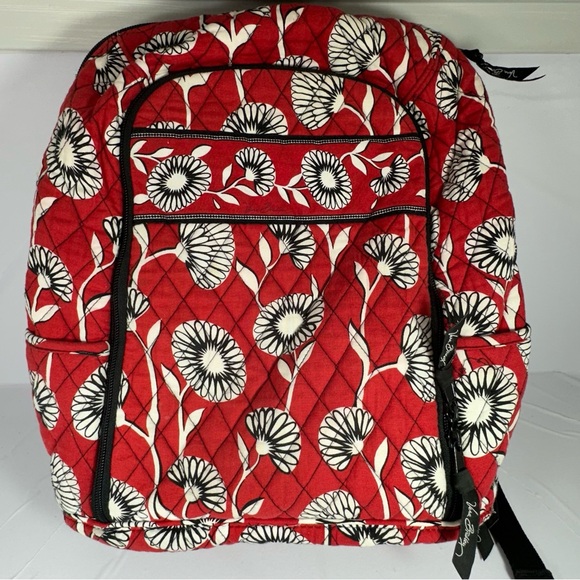 Vera Bradley Handbags - Vera Bradley Quilted Deco Daisy Backpack Red
